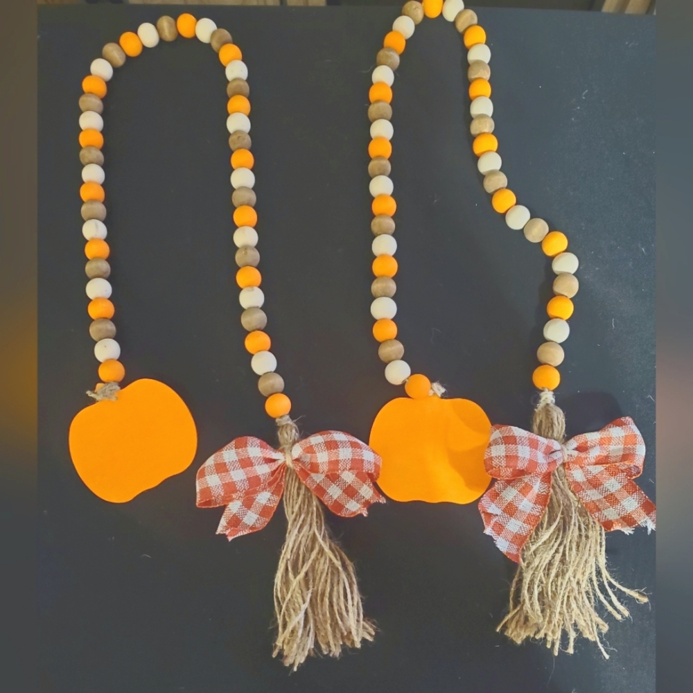 FALL WOODEN BEAD GARLAND